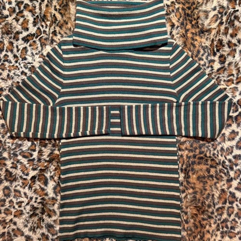 Striped Turtleneck Sweater